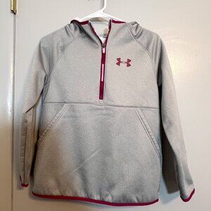 Under Armour Girl's Storm Fleece Hoodie Grey/Purple Size L